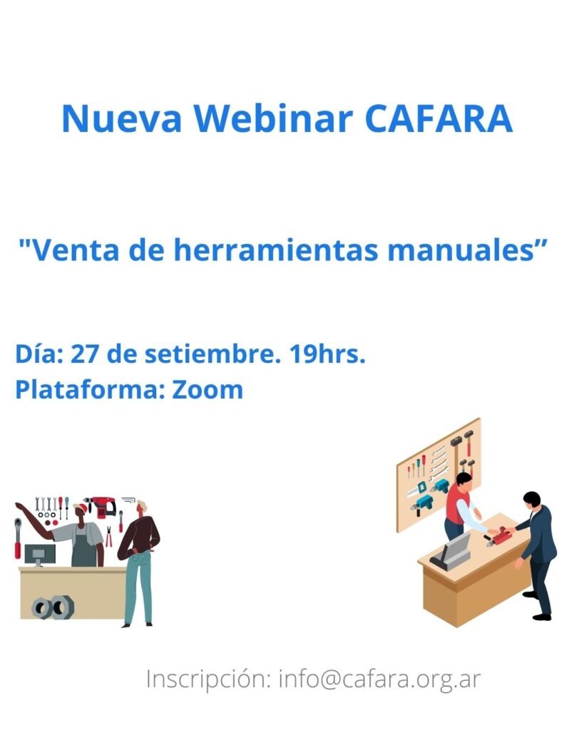 Invitación A charla ventas herramientas de CAFARA
