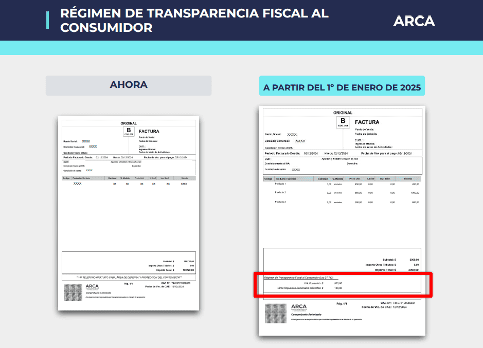 Ejemplo factura con la Nueva Reglamentación de IVA discriminado