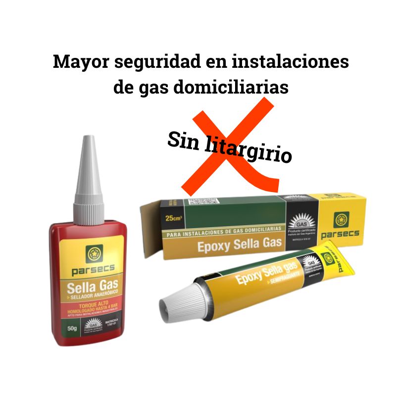 Selladores Parsecs para instalaciones de gas domiciliarias seguras