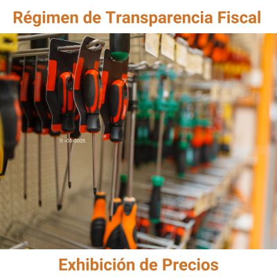 Régimen de Transparencia Fiscal. Exhibición de Precios