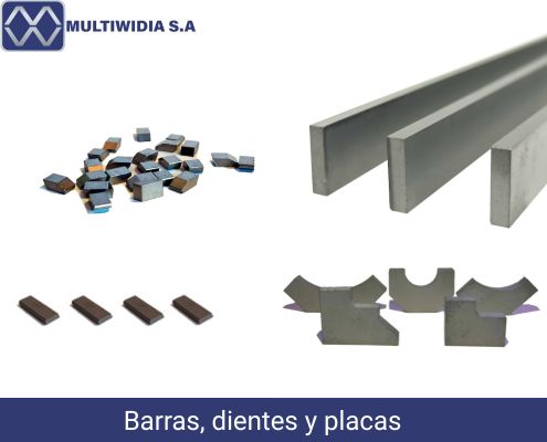 Multiwidia, experiencia en aceros y herramientas para el sector desde 1998 8 Multiwidia: Barras, dientes y placas