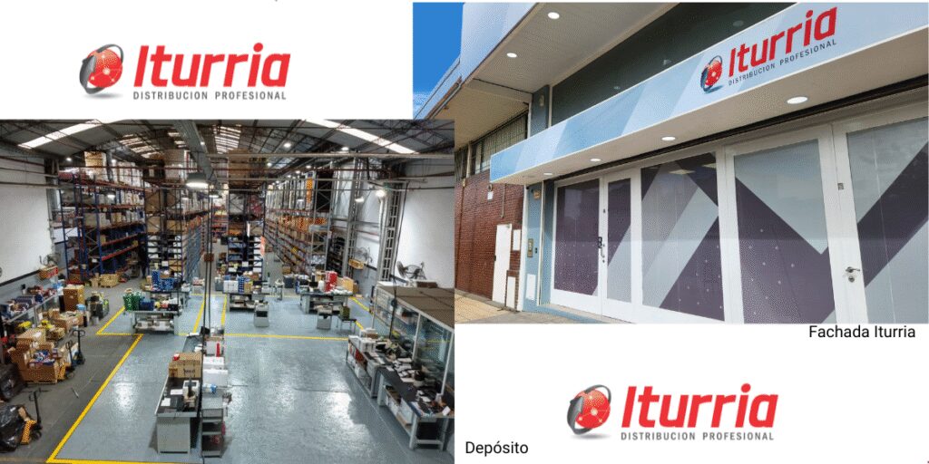 Iturria distribución profesional de primeras marcas. 2 Depósito y fachada Iturria