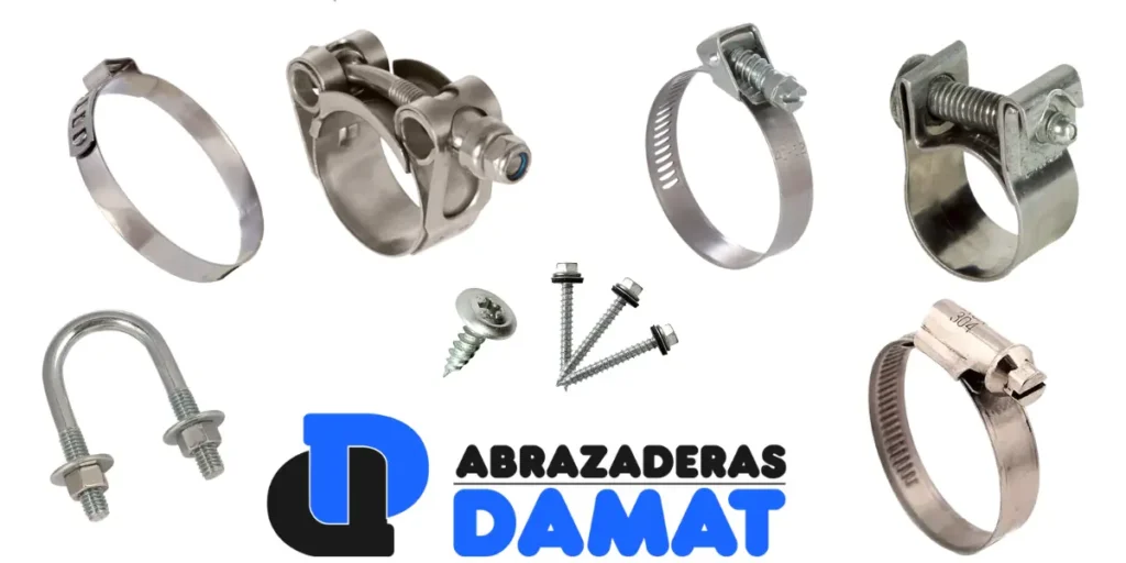 Abrazaderas Damat distribuye algunos modelos de abrazaderas y tornillos de Perfecto