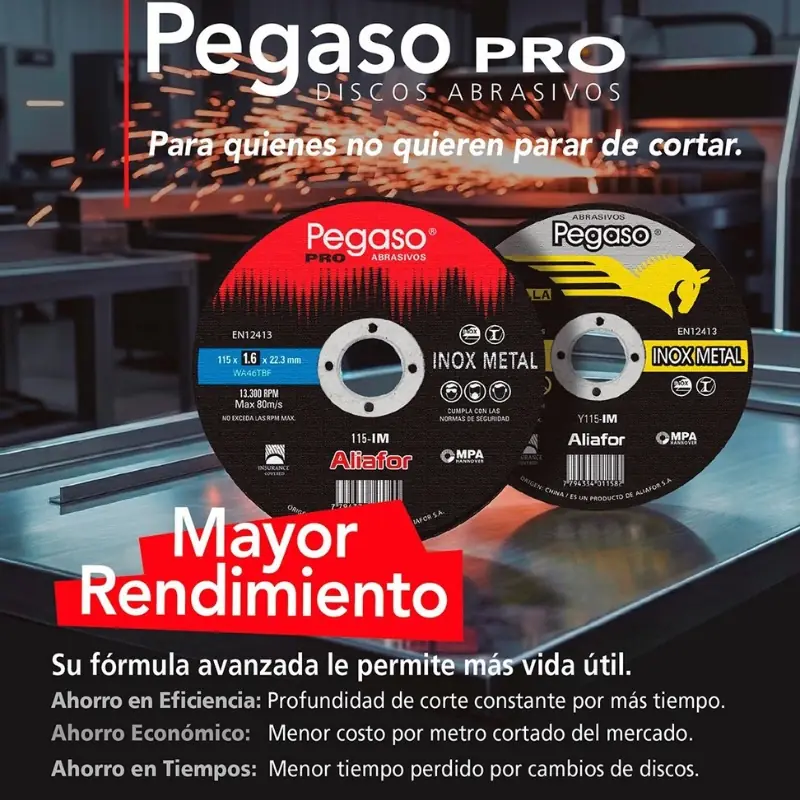 Pegaso Pro es la linea de discos abrasivos de mayor rendimiento de Aliafor
