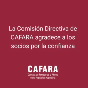 NOVEDADES 23 texto de agradecimientos a los socios que en asambea eligieron la nuva comisión CAFARA