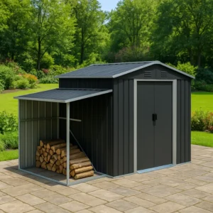 NOVEDADES 17 Jardin con modelo CPLG6X3-4 de Gloss con espacio para leña