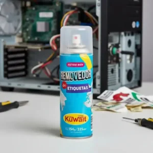 Revista Ferreteros 20 Removedor de etiquetas Kuwait en primer plano y de fondo un equipo electrónico abierto