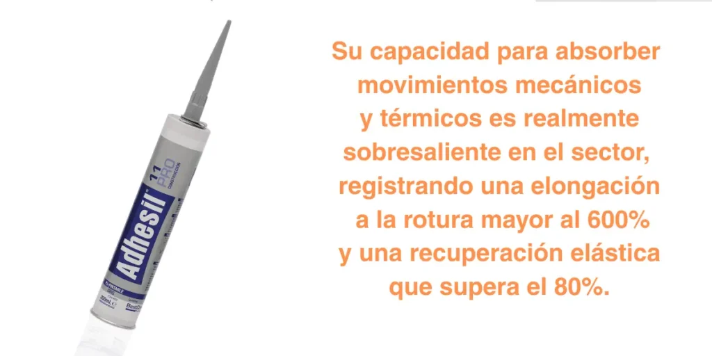 Soluciones de sellado eficientes para la construcción: Conozca las líneas Adhesil 11 Pro y Adhesil 46 Pro 1 Adhesil 11 pro y descripción de su capacidad de absorver movimientos para soluciones de sellado